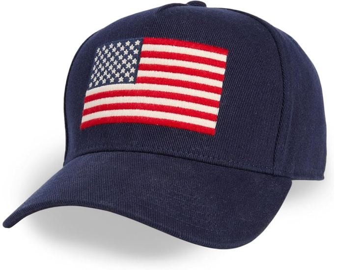 Кепка Vineyard Vines американский флаг Highpro 5-панельная на задней застежке