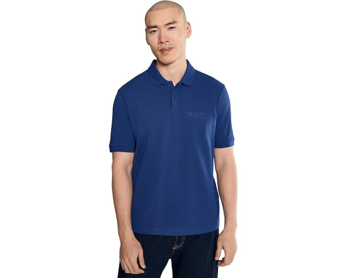 Поло Armani Exchange из хлопка пике в свободном крое regular с коротким рукавом