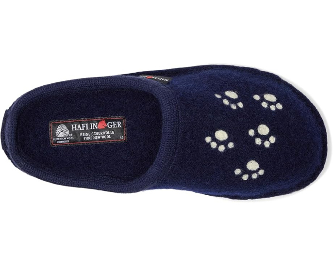 Тапочки Haflinger Fido из вареной шерсти с рисунком собаки