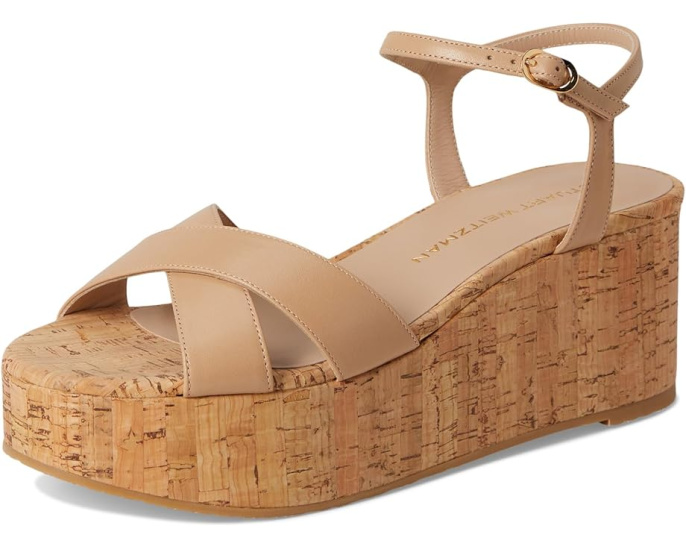 Сандалии Stuart Weitzman Dayna Wedge на платформе с открытым носком