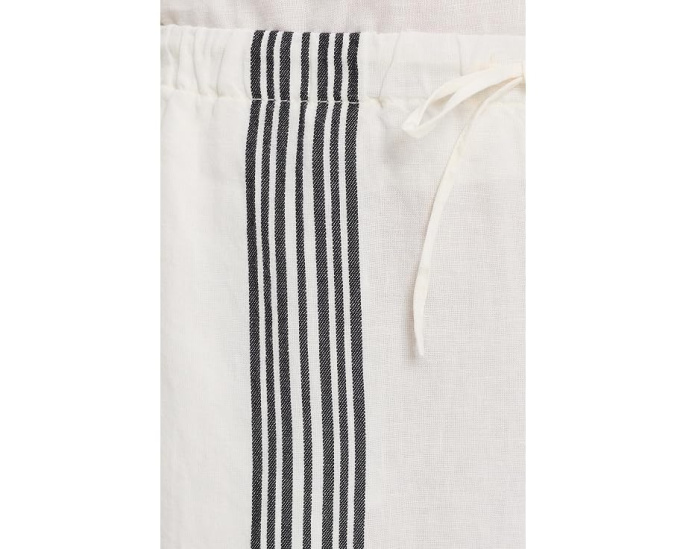 Льняные брюки Madewell Bold Stripe на завязках