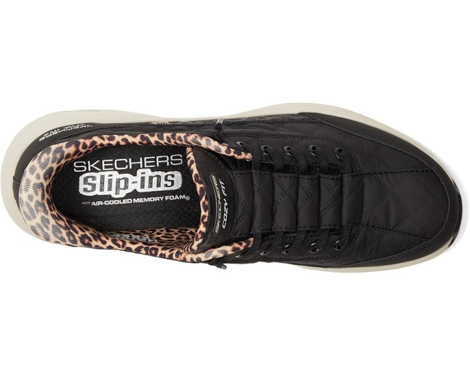 Кроссовки SKECHERS Contour Foam Cozy Fit Hands Free Slip-Ins с леопардовым принтом
