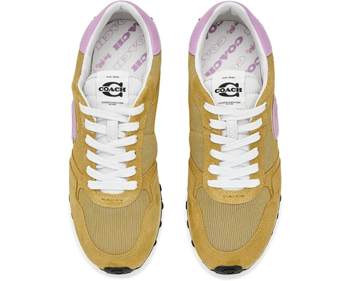 Кроссовки Coach Retro Runner из замши и кожи