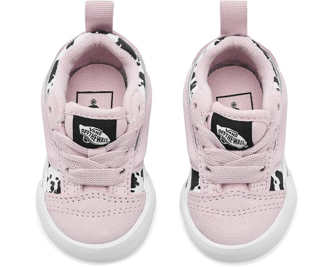 Детские кеды Vans Knu Skool Elastic Lace с коровьим принтом