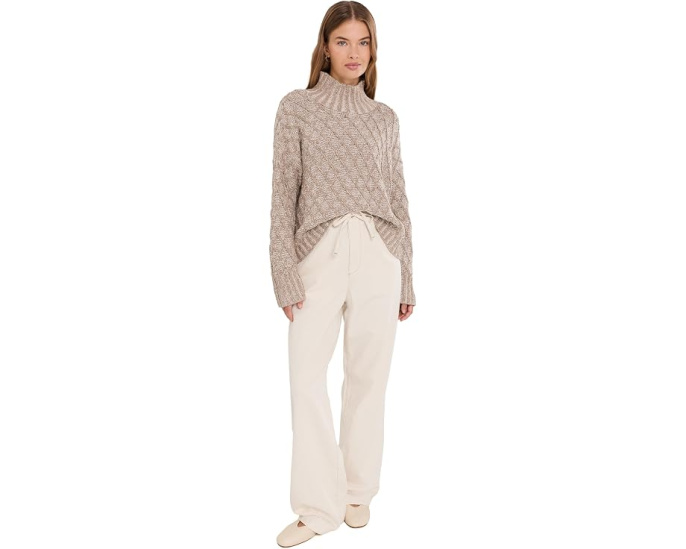 Petite Peruvian Organic Cotton Cord Crew Neck Sweater