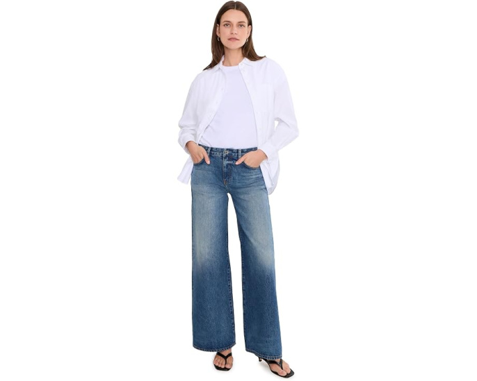 AG Jeans Saige джинсы со средней посадкой и широкими штанинами Nostalgia