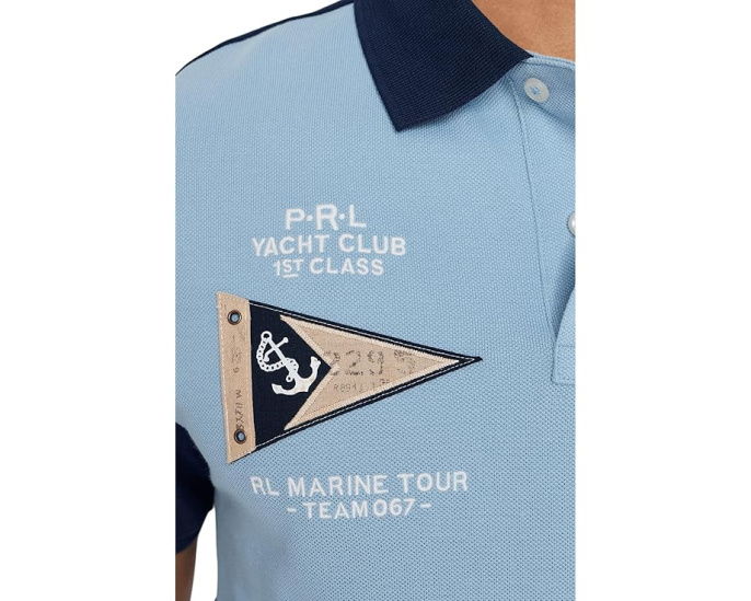 Поло Polo Ralph Lauren Custom Slim Fit Big Pony сетчатое с большим пони