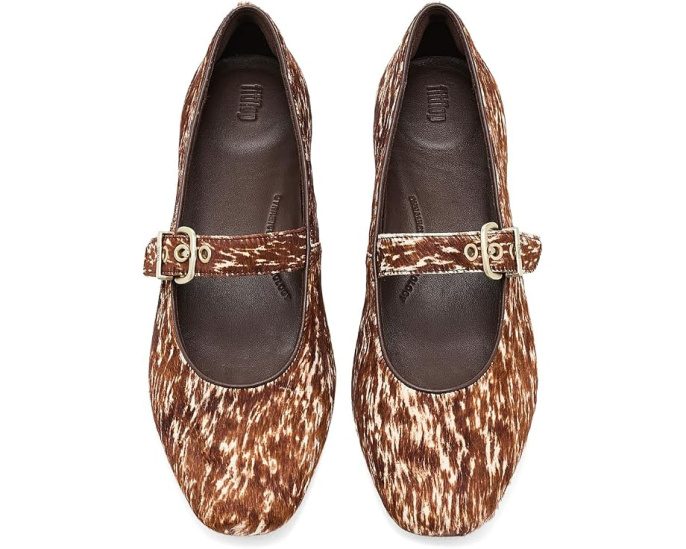 Туфли FitFlop Delicato Pony Cow из пони с ремешком