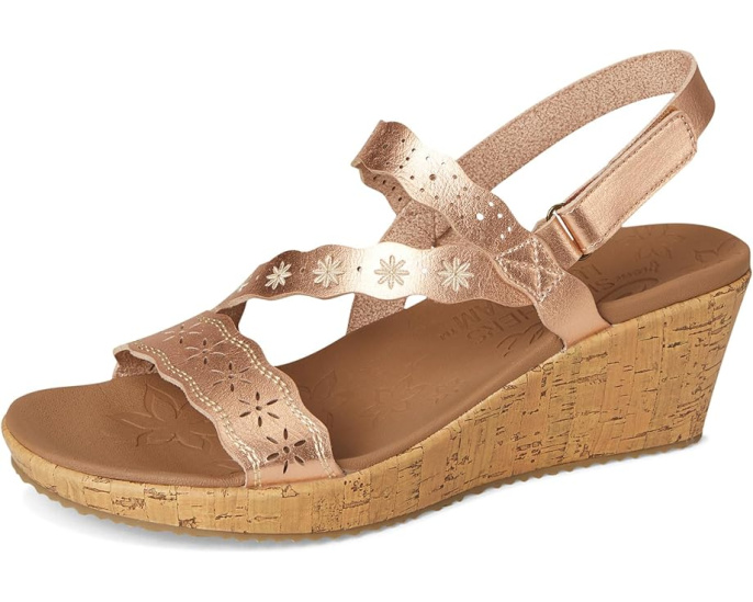 Босоножки Skechers Beverlee Cherished Aura с вышитым верхом и регулируемым ремешком