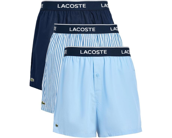 Набор из 3 боксеров Lacoste из хлопкового поплина