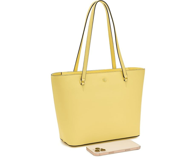 Сумка-шоппер Lauren Ralph Lauren Crosshatch Leather Medium Karly Shopper Tote