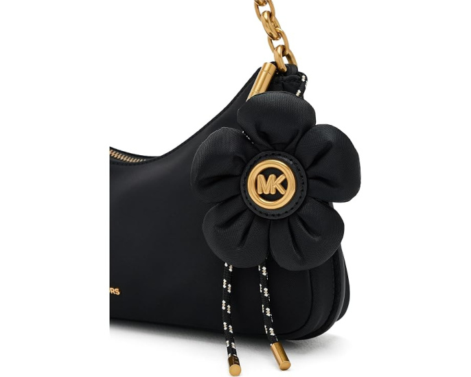 Сумка MICHAEL Michael Kors Nolita Medium Chain Pouchette с цветочным брелоком
