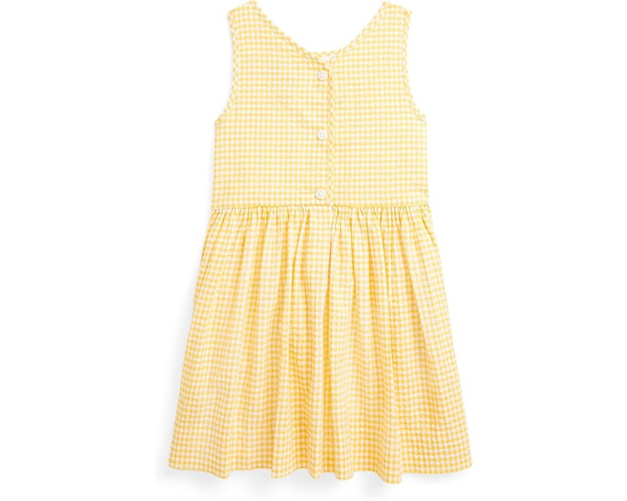 Платье из хлопкового сюрса Gingham Cotton Seersucker от Polo Ralph Lauren