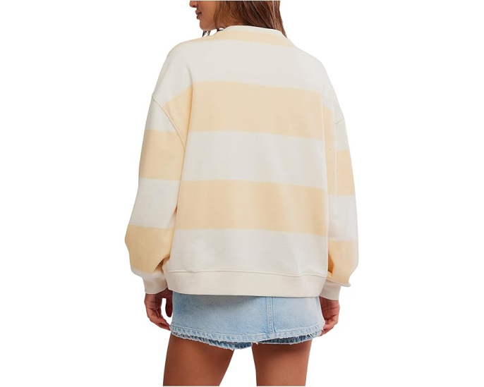 Свитер Free People We The Free Classic Striped Oversized Crew Neck оверсайз в полоску