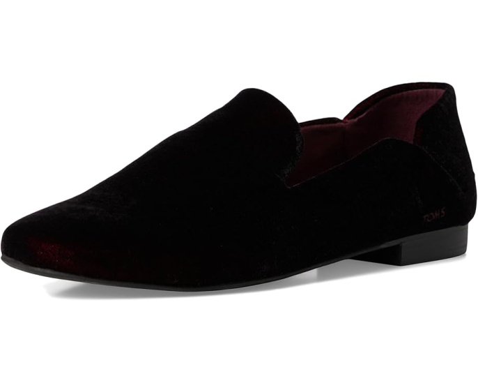 Лоферы TOMS Lara из бархата с квадратным носком