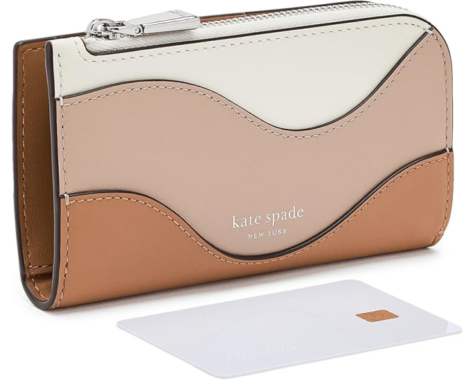 Женский кошелек Devin Wavy Leather Small Bifold от Kate Spade New York