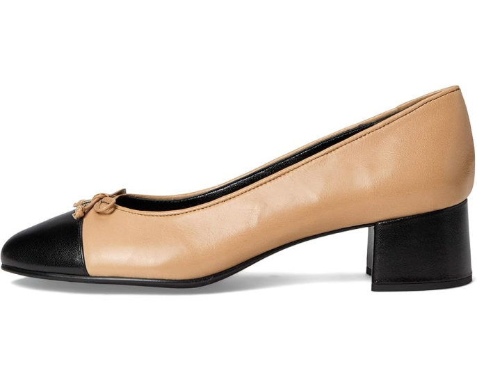 Туфли лодочки Tory Burch 45 мм Cap Toe с бантом и блочным каблуком