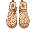 Угги UGG Classic Ultra Mini Plains с принтом леопарда и низким голенищем