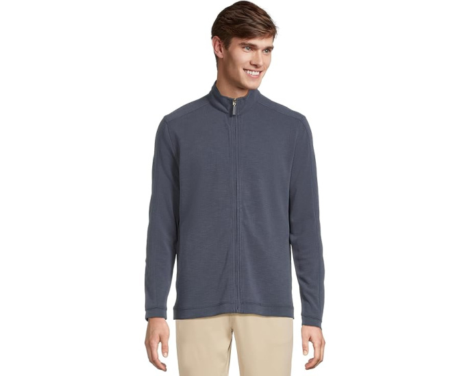 Куртка Johnston & Murphy Vintage Waffle Full Zip с вафельной фактурой