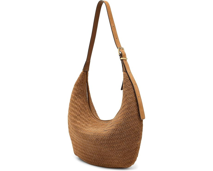 Madewell The Essential Curve Shoulder Bag сумка из замши плетеная