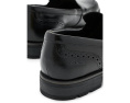 Clarks Emmet Step туфли на каждый день из черной гладкой кожи