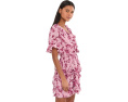 Платье мини CeCe Waterfall Ruffle с коротким рукавом