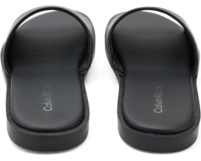 Сланцы Calvin Klein Edenn с логотипом CK и круглым открытым носком