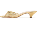 Туфли Loeffler Randall Dixie на каблуке-котенок с золотистой кожей
