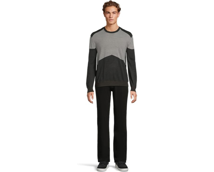 Свитер Armani Exchange из шерстяной смеси с цветными блоками