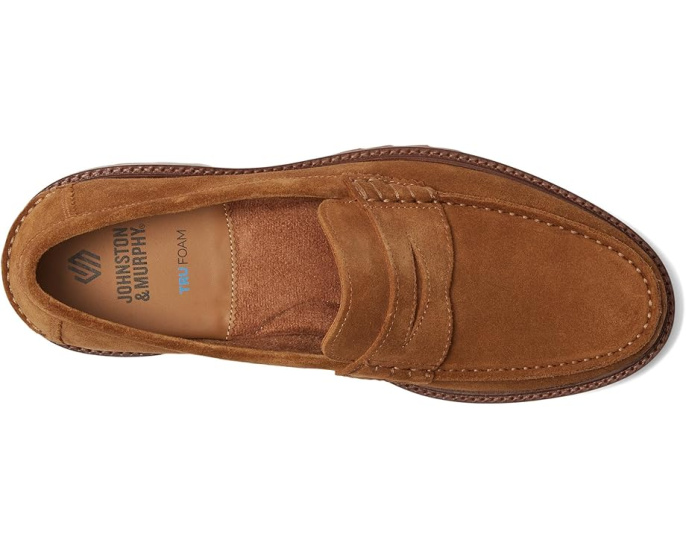 Johnston & Murphy Collier Penny из мягкой замши со стелькой TRUFOAM