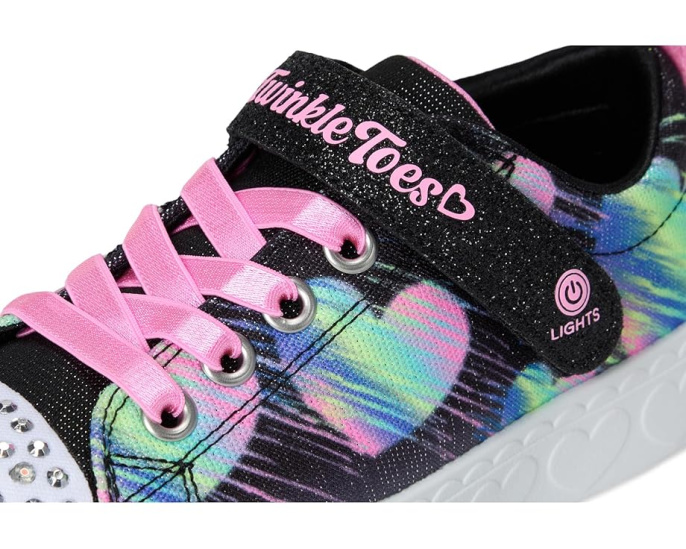 SKECHERS KIDS Heart Steps подсвечивающиеся туфли с сердечками и стразами
