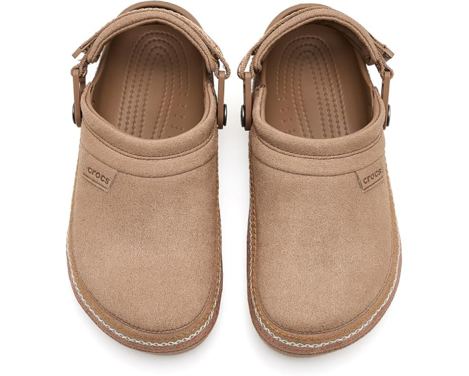 Детские сабо Crocs Classic Crafted Canvas Vegan Suede Stitch с веганским замшем