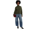 Свитер Madewell Fluffy Wool Balham Hi-Low Turtle из смеси альпаки с объемной вязкой