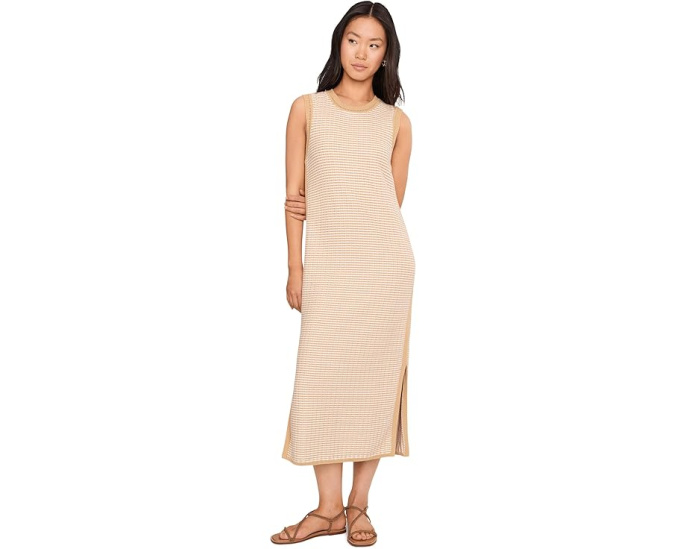 Varley Aoife Knit Dress трикотажное платье бежевое