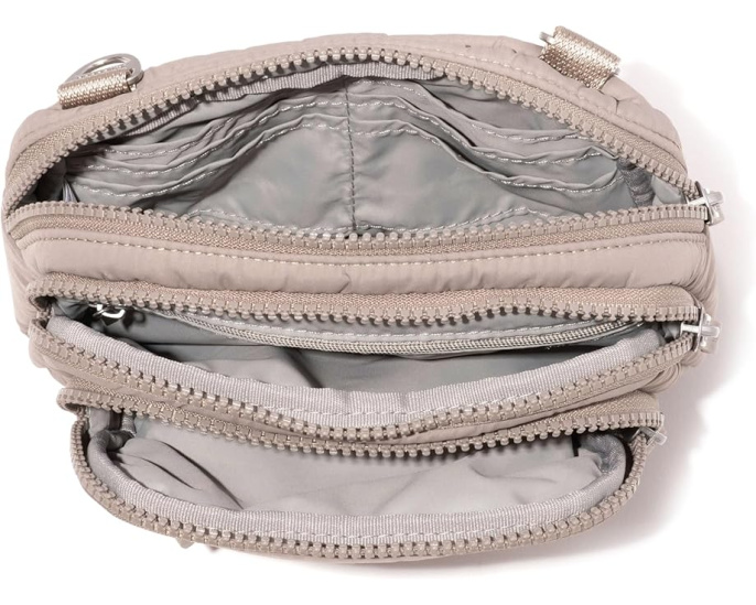 Сумка Baggallini Triple Zip Bagg с регулируемым ремнем и несколькими отделениями