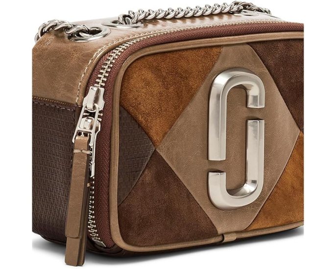 Сумка Marc Jacobs The Suede Patchwork Softshot через плечо в стиле пэчворк
