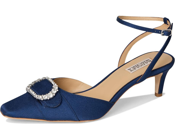 Босоножки Badgley Mischka Odesza на низком каблуке с кристаллами