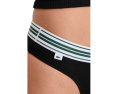 Стринги Lacoste из эластичного хлопка с нашивкой крокодила и поясом в рубчик