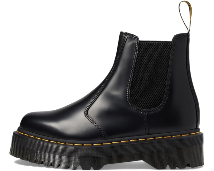 Челси-ботфорты Dr. Martens 2976 Quad Smooth Leather Platform на высокой подошве