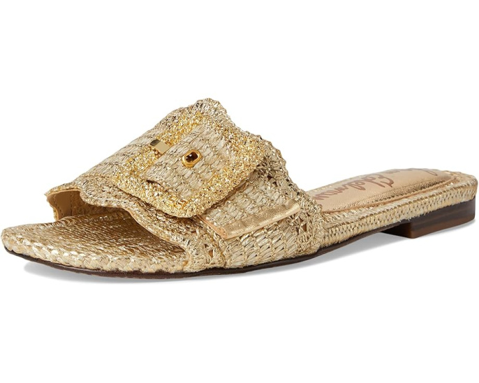 Сандалии Sam Edelman Bambi 6 из рафии с крупной пряжкой