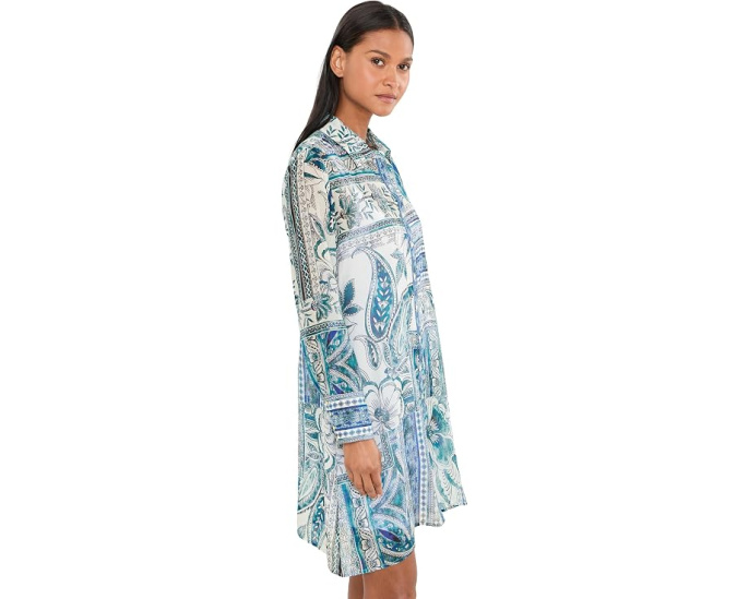 Платье-рубашка Relaxed Overshirt Dress от Johnny Was
