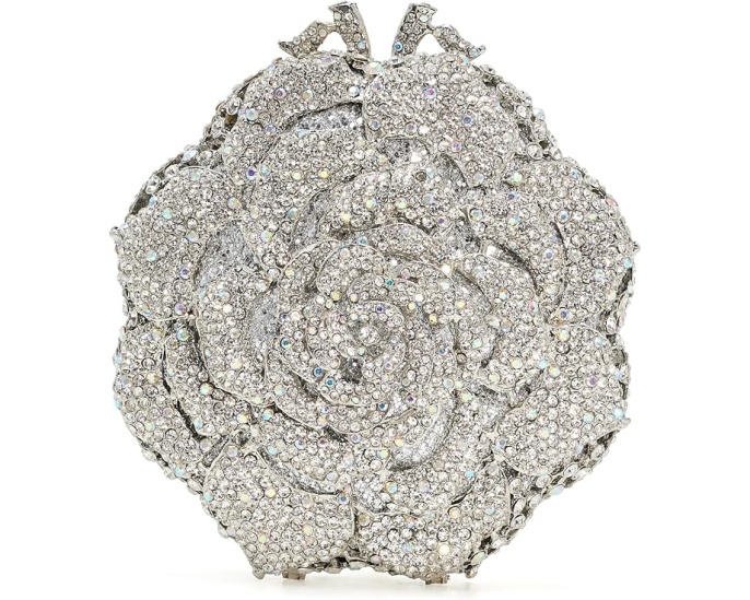 Клатч Dune London Bling с цветочным декором из страз