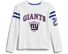 Футболка NFL New York Giants с полосами на кокетке для детей Junk Food