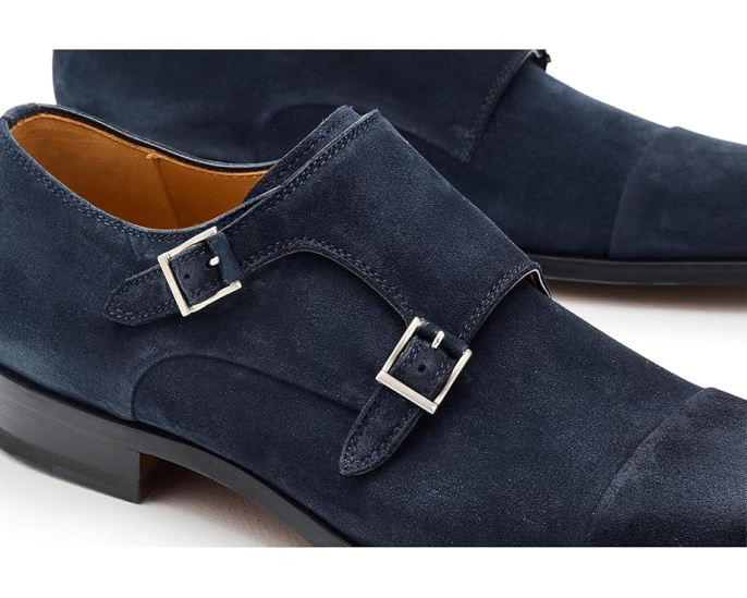 Туфли Magnanni Weiss из замши с застежкой-монк