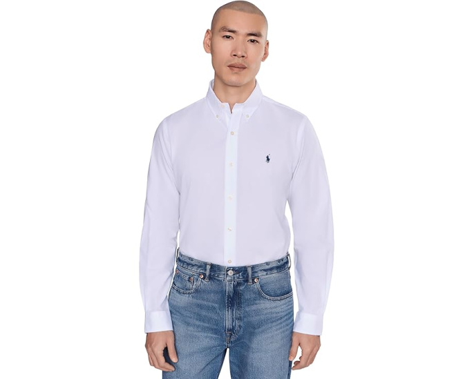 Классическая рубашка Polo Ralph Lauren из стрейч поплина