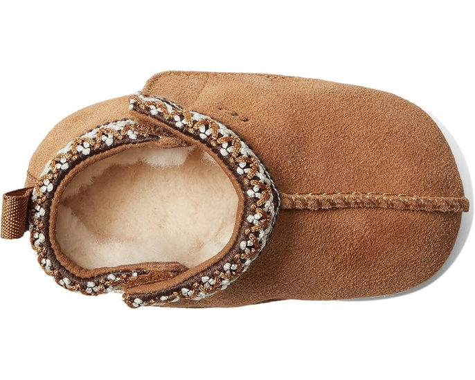 Детские тапочки UGG Tasman из замши на липучке