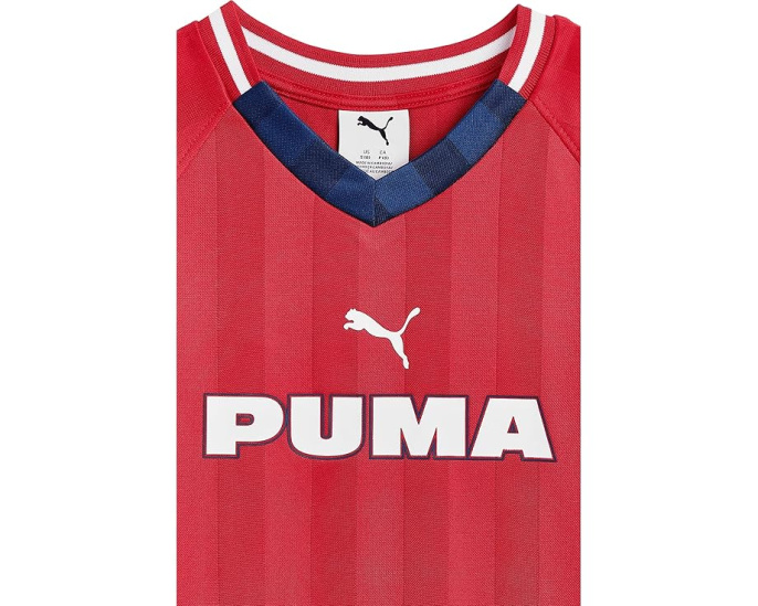 Детская футболка Puma Showtime Pique Soccer 2026 красного цвета