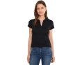 Поло Ribbed Cap Sleeve Madewell с коротким рукавом