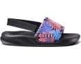 Reef детские сандалии Little One Slide фиолетовые с листьями