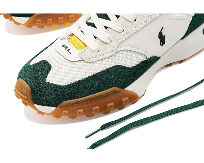 Кроссовки Polo Ralph Lauren Eldridge с замшевыми вставками Deckwash White/Forest/Yellow
